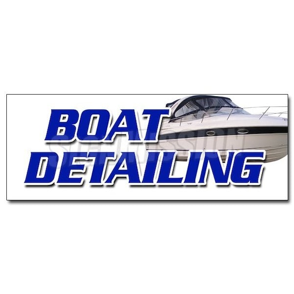 Signmission BOAT DETAILING DECAL sticker marine detail degreasing gel coat insured, D-12 Boat Detailing D-12 Boat Detailing - main